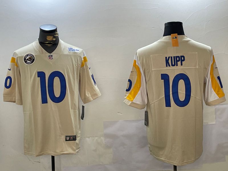 Men Los Angeles Rams #10 Kupp Cream Second generation 2024 Nike Limited NFL Jersey style 2